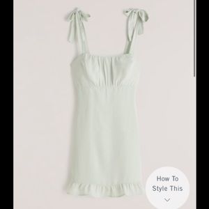 Faux Silk Tie Strap Mini Dress